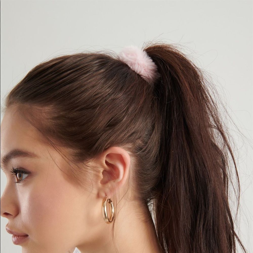 Garage Pink Fluffy Scrunchie